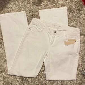 Nwt Michael Kors White Low Rise Bootcut‎ Jeans sz 10